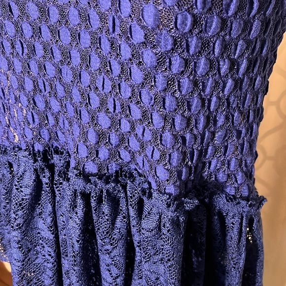 Blue women’s top from Joe Boxer Size XL. Button back/see through top. - Picture 2 of 10